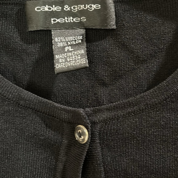 3/4 sleeve black cardigan - Picture 2 of 3